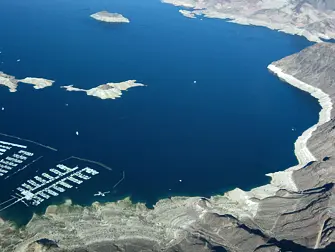 Lake Mead uitzicht vanaf lucht