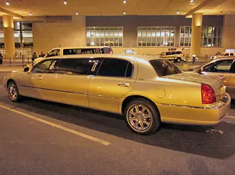 limo bij vliegveld in Las Vegas