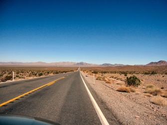 op weg naar Death Valley