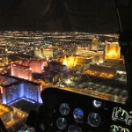 helikopter nachtvlucht boven Las Vegas