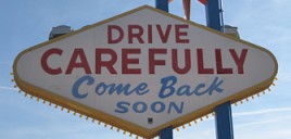 voorzichtig rijden in Las Vegas