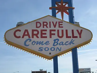 voorzichtig rijden in Las Vegas