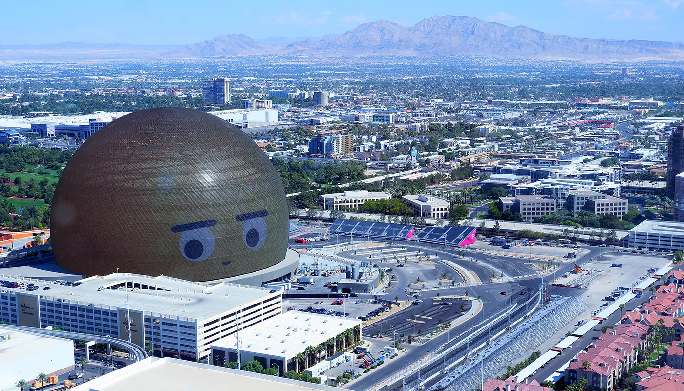 The Sphere in Las Vegas tickets - Uitzicht met bergen